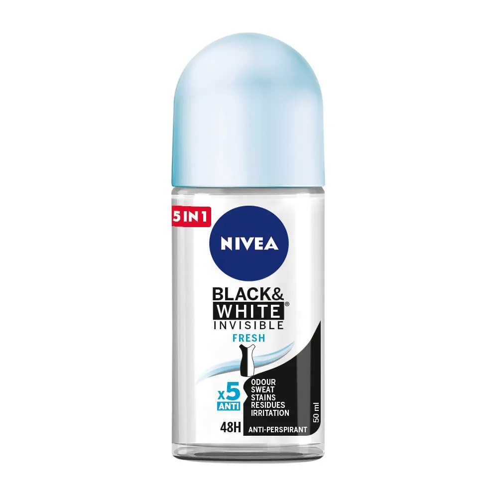 NIVEA MEN Anti-Perspirant Deodorant Roll-On Black & White 50ML