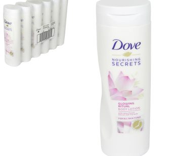 DOVE BODY LOTION 400ML GLOWING RITUAL+LOTUS FLOWER FOR ALL SKIN TYPES