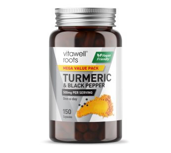 vitawell roots turmeric and black pepper 150 CAPSUL