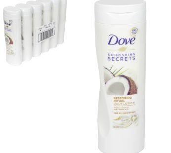 DOVE BODY LOTION 400ML RESTORING CARE+COCONUT OIL+ALMOND MILK FOR DRY SKIN