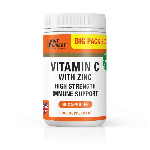 Vit Direct Vitamin C with Zinc 90 Capsules